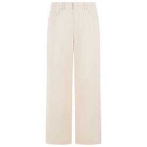 Róhe 'Bruun' Baggy Jeans In Cream Cotton Women